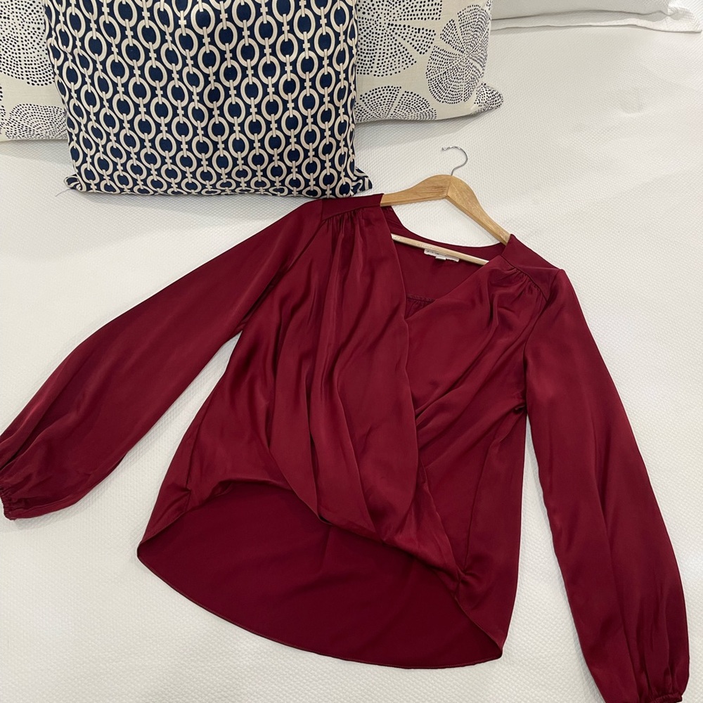 Elegant Burgundy Women's Top